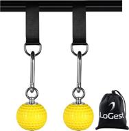 💪 climbing pull up power ball set with non-slip hand grips and strap - strength trainer for biceps and back muscles - ideal for fitness, workout, and rock climbing logo