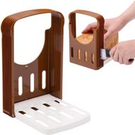 efficient foldable bread slicer guide: compact and adjustable for perfect sandwiches, bagels, and loaves logo