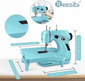 img 2 attached to 🧵 Electric Beginner Sewing Machine: Mini, Portable & Multifunctional for Kids - 37in1 Sewing Parts, Upgraded Power & Speeds, with Working Light, Sewing Table Pedal - Ideal for Outdoor Travel