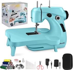img 4 attached to 🧵 Electric Beginner Sewing Machine: Mini, Portable & Multifunctional for Kids - 37in1 Sewing Parts, Upgraded Power & Speeds, with Working Light, Sewing Table Pedal - Ideal for Outdoor Travel
