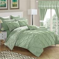 🌿 chic home jacksonville king-sized bedding set in green: luxurious and stylish logo