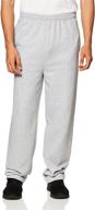 hanes men's ecosmart open leg pant with pockets - comfortable & convenient pants for men logo