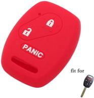 🔴 red silicone cover protector case for honda 2+1 button remote key fob - segaden cv2204 logo