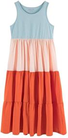 img 2 attached to 👗 UNACOO 2 Pack of Girls' Sleeveless Cotton Dresses - Stylish Clothing and Dresses