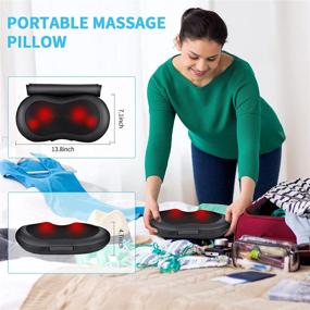 img 2 attached to 🎁 ROCKBIRDS Shiatsu Deep Tissue 3D Kneading Neck and Back Massager with Soothing Electric Heat for Shoulder, Leg, Foot - Perfect Christmas Birthday Gifts for Dad, Women, Father, Mother