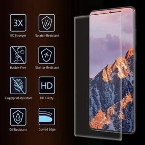 img 3 attached to 2-пакет Защитный экран Galaxy Note 20 | HD прозрачное закаленное стекло | Поддержка ультразвукового отпечатка пальца | 3D изогнутый | Устойчив к царапинам | Без пузырьков | для Galaxy Note 20 5G Защитное стекло экрана+