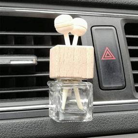 img 3 attached to 🚗 Set of 3 Car Air Freshener Vent Clips - Essential Oil Diffuser Vent Clips, Empty Glass Bottles with Clips for Car Air Vents, Fragrance Aromatherapy Scented Diffuser Bottle, Auto Ornament Decor (Square)