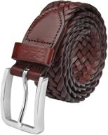 👔 falari brown braided leather belt for men - 9007 rbn l - enhanced accessories logo