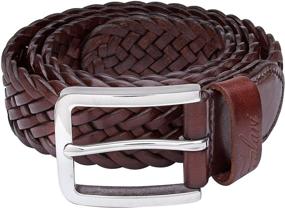 img 3 attached to 👔 Falari Brown Braided Leather Belt for Men - 9007 RBN L - Enhanced Accessories