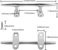 🚤 ganguola 6 inch boat dock cleat with open base - marine heavy duty 316 stainless steel, 2 pack - includes 8 pcs screws logo