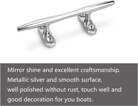 img 2 attached to 🚤 GANGUOLA 6 inch Boat Dock Cleat with Open Base - Marine Heavy Duty 316 Stainless Steel, 2 Pack - Includes 8 Pcs Screws