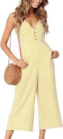 img 4 attached to 👗 Trendy and Stylish ECOWISH Sleeveless Jumpsuit Rompers for Women's Clothing