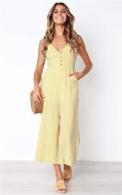 img 2 attached to 👗 Trendy and Stylish ECOWISH Sleeveless Jumpsuit Rompers for Women's Clothing