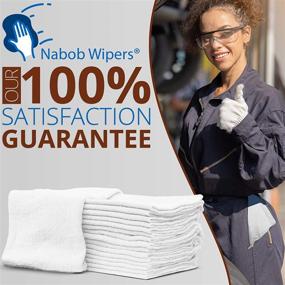 img 1 attached to 🔧 100 Pack Auto-Mechanic Shop Towels - Commercial Grade 100% Cotton Shop Rags, Ideal for Garage, Auto Body Shop, and Bar Mop Uses (14x14) inches