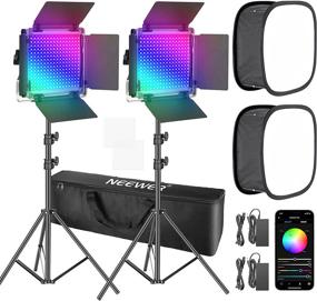 img 4 attached to 🎥 Neewer 2 Packs 660 PRO RGB Video Light with APP Control Softbox Kit, 360° Full Color, 50W Lighting CRI 97+ for Gaming, Streaming, Zoom, YouTube, Webex, Broadcasting, Web Conference, Photography