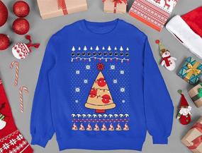 img 1 attached to Kids' Taco Santa Ugly Christmas Sweater - Pizza Theme Youth Sweatshirt