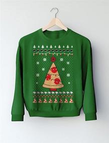 img 2 attached to Kids' Taco Santa Ugly Christmas Sweater - Pizza Theme Youth Sweatshirt