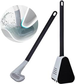 img 4 attached to 🏌️ Efficient 360 Golf Toilet Brush Holder Set: Flexible Silicone Toilet Bowl Cleaning Brush with Wall Mounted Quick Drying Feature – No Drilling Required!