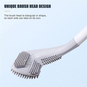 img 1 attached to 🏌️ Efficient 360 Golf Toilet Brush Holder Set: Flexible Silicone Toilet Bowl Cleaning Brush with Wall Mounted Quick Drying Feature – No Drilling Required!