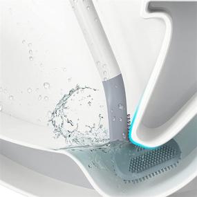 img 3 attached to 🏌️ Efficient 360 Golf Toilet Brush Holder Set: Flexible Silicone Toilet Bowl Cleaning Brush with Wall Mounted Quick Drying Feature – No Drilling Required!