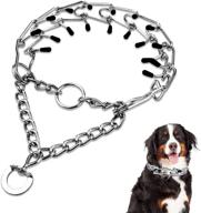 czwestc stainless steel dog prong collar with comfort tips - effective dog choke and pinch training collar for small, medium, and large dogs (19.7 inch diameter) logo