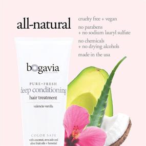 img 1 attached to 🌿Терапия для волос Bogavia Deep Conditioning: Безвесное увлажнение, восстановление повреждений и многое другое! Распутывает, устраняет пушистость и питает для более здоровых, объемных, гуще, шелковистых волос. Безопасно для окрашенных волос, веганская косметика для женщин и мужчин. Без парабенов и лаурилсульфата натрия.