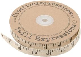 img 1 attached to 🎀 Creative Impressions Printed Twill Antique Ruler: 25-Yard Roll of Vintage-inspired Craft Ribbon