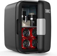 🧊 ommo mini fridge: portable 6l cooler and warmer for skincare, medications, beverage - ac/dc power, ideal for home and travel; black compact small refrigerator логотип