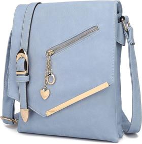 img 4 attached to 👜 Mia Collection Crossbody Bag: Stylish Women's Handbags & Wallets in Shoulder Bags