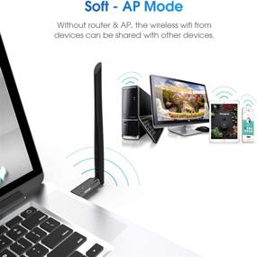 img 2 attached to 🖥️ High-Speed USB 3.0 WiFi Adapter AC1300Mbps with Powerful 6dBi External Antenna, Compatible with Windows 10/7/8/8.1/XP and Mac OS X 10.6-10.15, Dual Band 2.4G/5.8Ghz Wireless Network Adapter for Mac, Laptop, Desktop PC