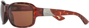 img 2 attached to 🕶️ Stylish and Sleek: Costa Del Mar Women's Inlet Rectangular Sunglasses for Ultimate Sun Protection