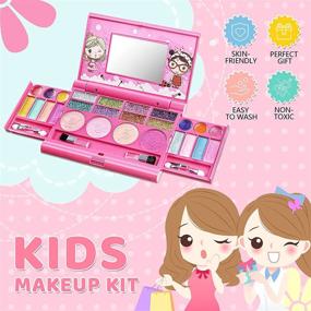img 3 attached to Girl Real Washable Up，Fold Palette Princess