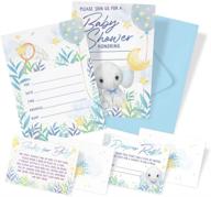 shower elephant invitations envelopes request logo