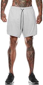 img 3 attached to 🏃 HANERDUN 2-in-1 Men's Workout Shorts with Pocket - Ideal Athletic Sport Pants for Running