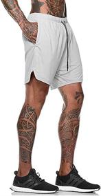 img 2 attached to 🏃 HANERDUN 2-in-1 Men's Workout Shorts with Pocket - Ideal Athletic Sport Pants for Running