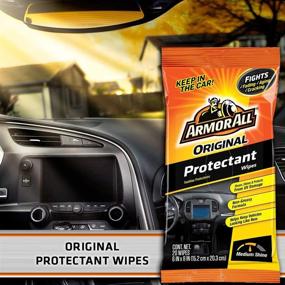 img 1 attached to 🚗 Armor All Original Protectant Wipes: Ultimate Car Interior Cleaner with UV Protection, Medium Shine - 20 Count, 18241