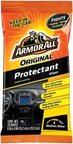 img 2 attached to 🚗 Armor All Original Protectant Wipes: Ultimate Car Interior Cleaner with UV Protection, Medium Shine - 20 Count, 18241