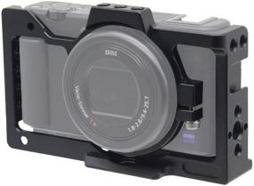 img 4 attached to Оптимальная камера-кейс для Sony ZV-1 ZV1, идеально подходит для блоггинга, съемки видео и создания киношной риги, с холодной обувью, универсальными точками крепления 1/4" и удобным отверстием Arri 3/8".