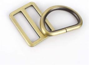 img 1 attached to 🔗 MELORDY 15Pcs: Metal Swivel Snap Hooks, D Rings, and Tri-Glides Slide Buckles for Key Lanyard, Purse, Bag Straps, Dog Collars & Crafts (1 inch, Brass)