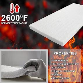 img 3 attached to 🔥 High-Performance Simond Store Ceramic Fiber Insulation Blanket - 1" Thick x 12" x 24" 2600F #8 Fireproof Insulation for Kilns, Forge, and Furnace