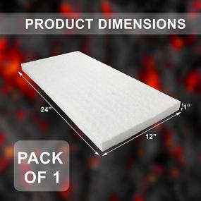 img 4 attached to 🔥 High-Performance Simond Store Ceramic Fiber Insulation Blanket - 1" Thick x 12" x 24" 2600F #8 Fireproof Insulation for Kilns, Forge, and Furnace