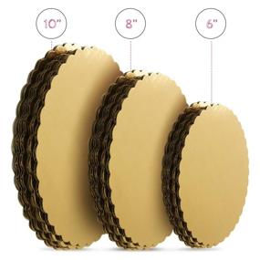 img 3 attached to 18-Piece Set of Gold Cake Board Rounds - Circular Cardboard Bases, 6, 8 and 10-Inch Sizes. Ideal for Cake Decorating, with 6 Boards in Each Size