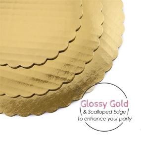 img 2 attached to 18-Piece Set of Gold Cake Board Rounds - Circular Cardboard Bases, 6, 8 and 10-Inch Sizes. Ideal for Cake Decorating, with 6 Boards in Each Size