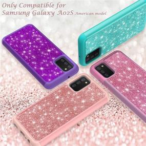 img 3 attached to 🌟 Sparkle Glitter Case for Samsung Galaxy A02s (USA Version) 6.5 Inch - Cute Protective Cell Phone Cover for Girls and Women - TPU+PC Anti-Shock Anti-Scratch 2021 (Light Mint Green)