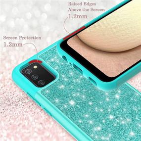 img 1 attached to 🌟 Sparkle Glitter Case for Samsung Galaxy A02s (USA Version) 6.5 Inch - Cute Protective Cell Phone Cover for Girls and Women - TPU+PC Anti-Shock Anti-Scratch 2021 (Light Mint Green)