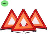 🚧 atp emergency triangle kit - 3 pack | reflective triangle for safety & warning logo