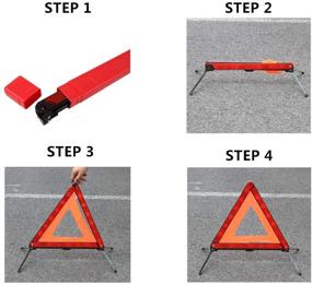 img 2 attached to 🚧 Набор аксессуаров ATP Emergency Triangle Kit - 3 штуки | Отражающий треугольник для безопасности и предупреждения