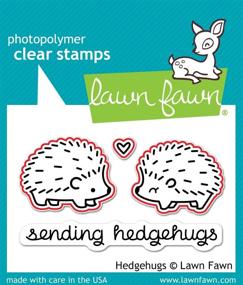 img 1 attached to Lawn Fawn Hedgehugs Clear Stamp and Die Set: Craft with Adorable Hedgehog Designs!