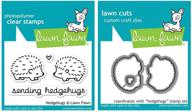 lawn fawn hedgehugs clear stamp and die set: craft with adorable hedgehog designs! logo