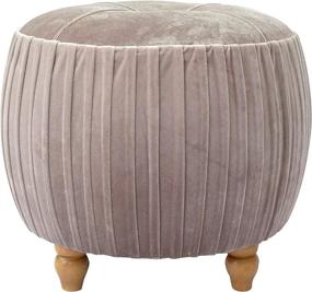 img 1 attached to 🪑 New Pacific Direct Helena Velvet Small Round Ottoman: Chic & Versatile Ottomans & Cubes in Luxurious Chamoise Fabric